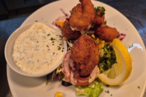 Upton Court Breaded Scampi dish